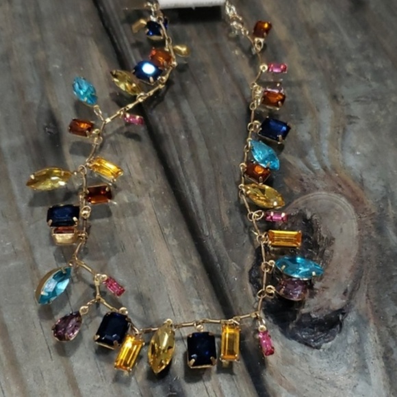 Anthropologie Jewelry - NWOT Anthropologie Jeweled Charms Necklace